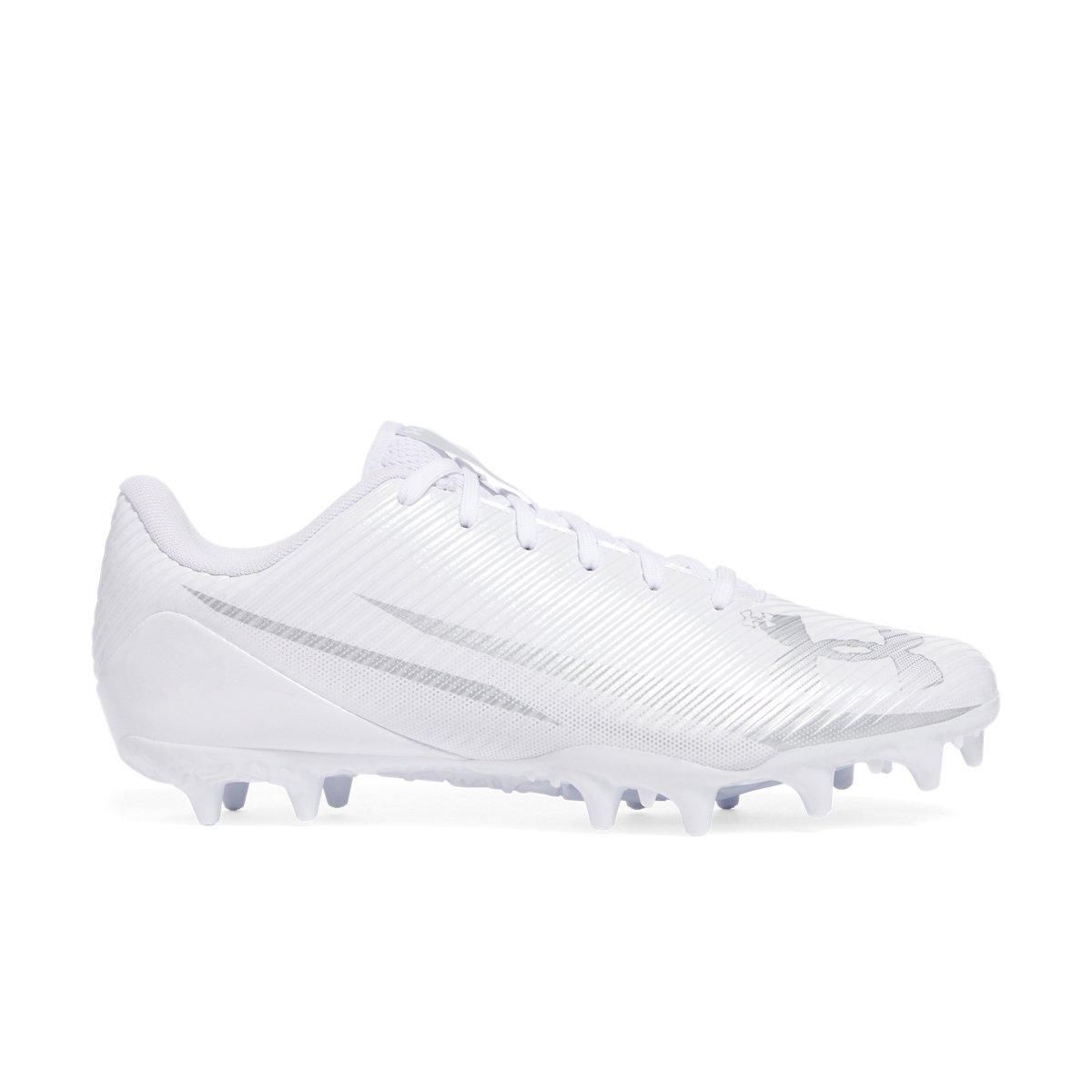 Under Armour Blur Select "White/Metallic Silver/Metallic Silver" Men's Football Cleat - WHITE/SILVER/SILVER